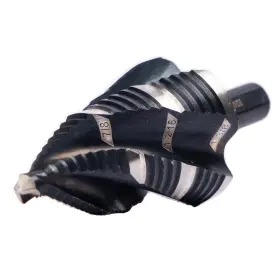 Panovos 710702403077 Four Spiral Flute M35 Cobalt Step Drill Bit Set 1/4 Inch - 1-3/8 19 Sizes Impac