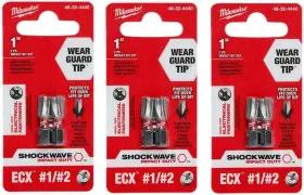 True248056-ycu-3pack Partyreal Milwaukee 48-32-4440 Insert Bit Ecx 1/4 Inch Hex 2 Per Pack 3