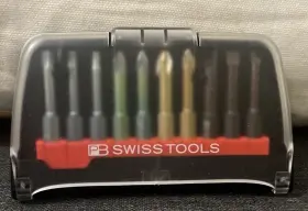 E6.989 Pb Swiss Tools Cn Precisionbit Design E 6.3 1/4 Inch Set In Bitcase Dmg