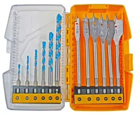 Zj1202 Peak-cut 12 Pcs Masonry Drill Bit Wood Spade Mason Stone Concrete Woodworking
