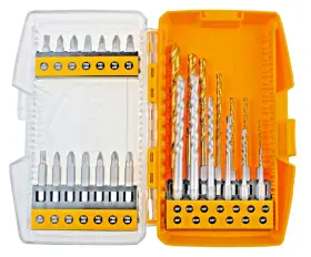 Zj2701 Peak-cut 27pcs Assorted Drill Bit Set Drilling For Masonry Hss Titanium Screwdriver