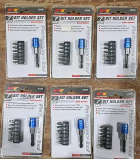 20206 Performance Tool Lot Of 6 Packs 7 Pc Bit Holder Set