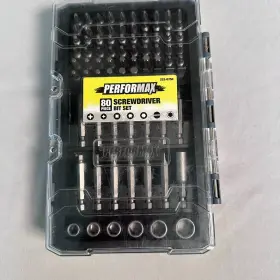 252-0750 Performax 80 Piece Screwdriver Bit Set Torx Hex Phillips Slotted