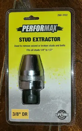 260-3122 Performax Stud Extractor -fits All Studs 1/4 Inch To 1/2 - 3/8 Dr Item #260-3122