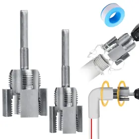 Tl0530 Pirxxiy Internal And External Pipe Threading Tool 1/2ftft 3/4ftft 2 Pcs Electric Drill