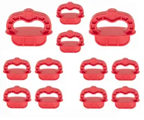 Plutreas 757603823108 Deck Board Jig 12 Pcs Spacer 1/4 Inch Red Rings
