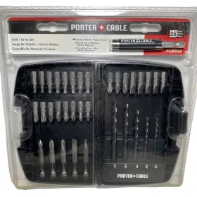 Porter-cable 885911298438 Drill And Drive Set 35 Piece Screw Bits Storage Case Wood Metal