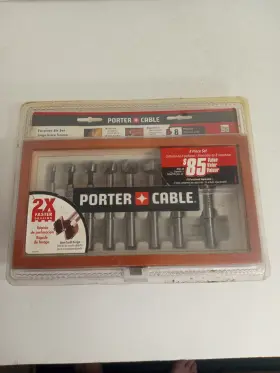 Pc1008 Porter-cable 8-piece Forstner Drill Bit Set With Open Tooth Design New