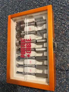 Pcfsb07 Porter-cable 7-pc Forstner Bit Set Wood Case Exc. Condition