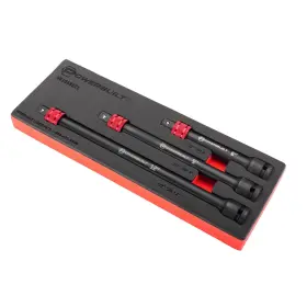 643068ece Powerbuilt 3 Piece Impact Grade Quick Release Extension Bar 1/2 Inch Drive Black