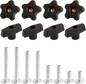 71121 Powertec T Track Knob Kit With 5/16 Inch -18 Threaded 16pcs Set