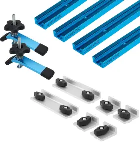 71779 Powertec 843441118398 24 Inch Double-cut Profile T Track Kit Pack Of 1 Aluminum