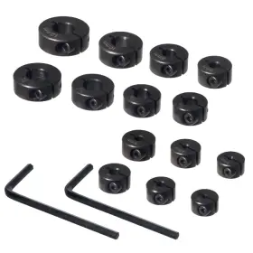 Powertec 843441133094 Drill Bit Stop Collar Kit With Imperial And Metric System Size Markings - 14 Pi
