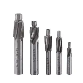 Bi0w04w872 Powlab 5pcs M3-m8 High-speed Steel Counterbore Set 4 Flutes Hss-al Straight Shank