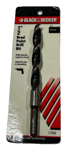 17056 Precision Black And Decker 1/2 Inch High Speed Steel Drill Bit Ground Edge Hole