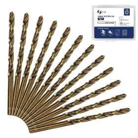 Yta0005 Pro Edge Technology 12pcs 1/4 Inch Cobalt Drill Bits M35 For Metal Stainless Steel Cast