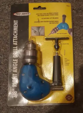19438 Pro Series By Kr Tools 3/8 Inch Right Angle 90 Drill Handle Chuck Key Make Offer