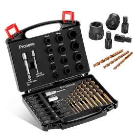 Pronese 717994185346 Heavy Duty Bolt Extractor Kit&screw Set 37pcs Broken