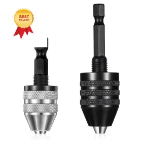 Rjin0ucm Psyqtsuary 646266 1 2 Pcs Keyless Drill Chuck For Impact Driver 1/4 Inch Hex Shank