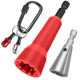 Qamcbulc 797422956755 Wire Nut Twister With 2pcs Bit Holders 1/4 Inch Socket Hex Shank Screwdriver