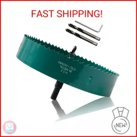 Qjaiune 779296927857 165mm/6.5 Inch Hole Saw Bi-metal Heavy Duty Cutter For Wood Cornhole Bo