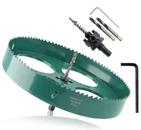 Gb220401-108 Qjaiune 9 Inch Hole Saw With Heavy Duty Arbor 229mm Hss Bi-metal Cutte