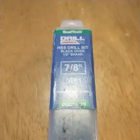 Qualtech Drill America 887861034159 Durable 7/8 Inch High Speed Steel Bit Ideal For Iron And Applications