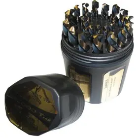 Dwd29j-bg-pc Qualtech 1/16-1/2 X64ths Black And Gold Drill Bit Set Plastic Case