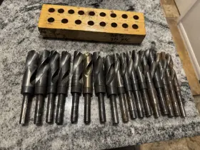 Dwd833sd-wood Qualtech Vintage Hss Reduce Shank Drill Bit Set Wood Case