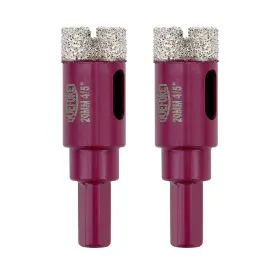 Q2-b202020405q002 Queforet Diamond Drill Bits Set - 2pcs 4/5 Inch 20mm Dry Hole Saw Kit For Drilling C