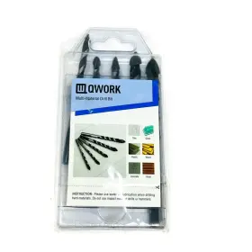 Wd1801 Qwork 5 Pcs 6 8 10 12mm Multi Material Drill Bit Set For Concrete