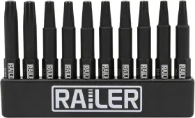 R2d10b01 Railer Double Square 8 Point Star Bit Set. Premium S2 Steel 2 Inch