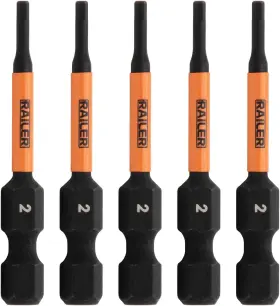 R2h20t-5 Railer Hex 2mm Impact Driver Bit - Allen Wrench Drill Bits. 1/4 Quick
