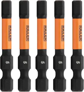 R2h50t-5 Railer Hex 5mm Impact Driver Bit - Allen Wrench Drill Bits. 1/4 Quick