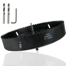 Wby2690 Rannb Hole Saw 8-inch Dia Cutter Drill Bit For Drilling Holes 8 Inch /203mm Black