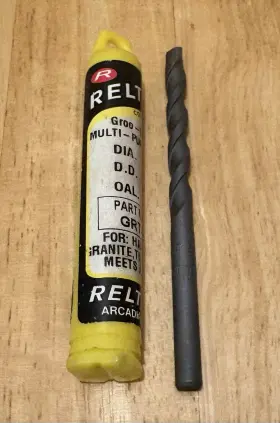 Grt-4-4 Relton 1/4 Inch X 4 Groo-v Tip Drill Bit For Hard Metal Granite Tile Marble