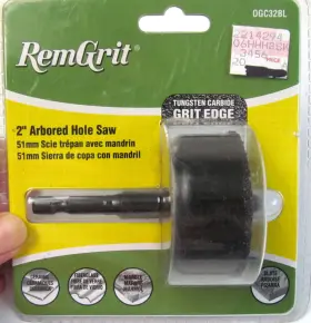 Ogc32bl Remgrit Arbored Hole Saw 2 Inch In Diameter Tungsten Carbide Grit Edge B
