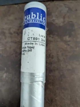 Ct891f Republic Drill Corporation Ct891 3/4 Inch Masonry Bit 6 Oal