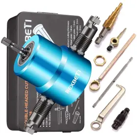 Rexbeti 680580525829 Double Head Sheet Nibbler Metal Cutter Quality Drill Attachment