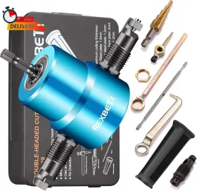 Rex028 Rexbeti Double Head Sheet Nibbler Metal Cutter Quality Drill Attachment