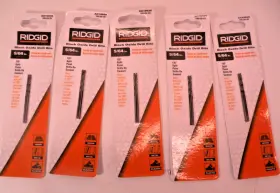 Ac10039 Ridgid 5 Packs Of 5/64 Inch Black Oxide Drill Bits Metal Wood And Plastic
