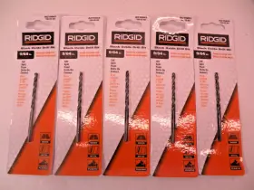 Ac10043 Ridgid 5 X Tools 9/64 Inch Black Oxide Drill Bit For Wood Metal Plastic