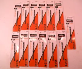 Ac10048 Ridgid Lot Of 13 7/32 Inch Black Oxide Drill Bits Metal Wood And Plastic