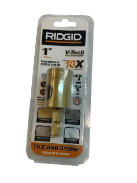 Hd-vbhs1 Ridgid 1 Inch Diamond Hole Saw V-tech Tile And Stone 10x New