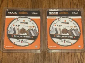 1009602231 Ridgid Tools 850650001861 Lot Of 2 V-tech Diamond Blade 4.5 Inch Multi-floor