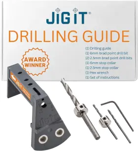 Rockler 733175646956 Jig It Undermount Drilling Guide - Durable Abs Plastic Drill Angle Gray