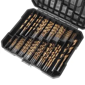 Hss-230pc Rogaper 230pcs Titanium Coated Drill Bit Set 135 Tip High Speed Steel Twist