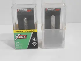 Xb-ft1 Rotozip 1/4 Inch Diamond Bit Granite / Porcelain Lot Of 2 1 New Used