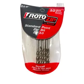 Zb10 Rotozip Standard Point Zip Bit 1/8 Inch 10 Bits Drywall