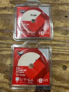 Hpb016438 Rubi Tool 61959 2 X Tools Resin Wet Polishing Pad Buff 4 Inch 61971